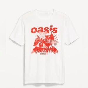 Oasis Red & White Graphic Cotton Tee